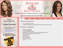 Tablet Screenshot of princessbeautyschool.com